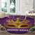 King Mask Mardi Gras Round Carpet Let's Party Beadeds With Fleur De Lis