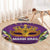 King Mask Mardi Gras Round Carpet Let's Party Beadeds With Fleur De Lis