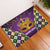 King Mask Mardi Gras Rubber Doormat Let's Party Beadeds With Fleur De Lis - Wonder Print Shop