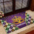 King Mask Mardi Gras Rubber Doormat Let's Party Beadeds With Fleur De Lis - Wonder Print Shop