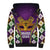 King Mask Mardi Gras Sherpa Hoodie Let's Party Beadeds With Fleur De Lis - Wonder Print Shop