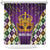 King Mask Mardi Gras Shower Curtain Let's Party Beadeds With Fleur De Lis