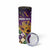 King Mask Mardi Gras Skinny Tumbler Let's Party Beadeds With Fleur De Lis