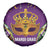 King Mask Mardi Gras Spare Tire Cover Let's Party Beadeds With Fleur De Lis - Wonder Print Shop