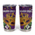 King Mask Mardi Gras Tumbler Cup Let's Party Beadeds With Fleur De Lis