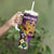 King Mask Mardi Gras Tumbler With Handle Let's Party Beadeds With Fleur De Lis