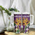 King Mask Mardi Gras Tumbler With Handle Let's Party Beadeds With Fleur De Lis