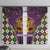 King Mask Mardi Gras Window Curtain Let's Party Beadeds With Fleur De Lis - Wonder Print Shop