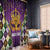 King Mask Mardi Gras Window Curtain Let's Party Beadeds With Fleur De Lis - Wonder Print Shop