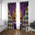 King Mask Mardi Gras Window Curtain Let's Party Beadeds With Fleur De Lis - Wonder Print Shop