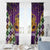 King Mask Mardi Gras Window Curtain Let's Party Beadeds With Fleur De Lis - Wonder Print Shop