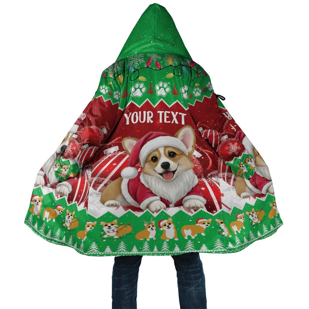 Personalised Wales Corgi Christmas Cloak Merry Corg-mas Flag Color - Wonder Print Shop