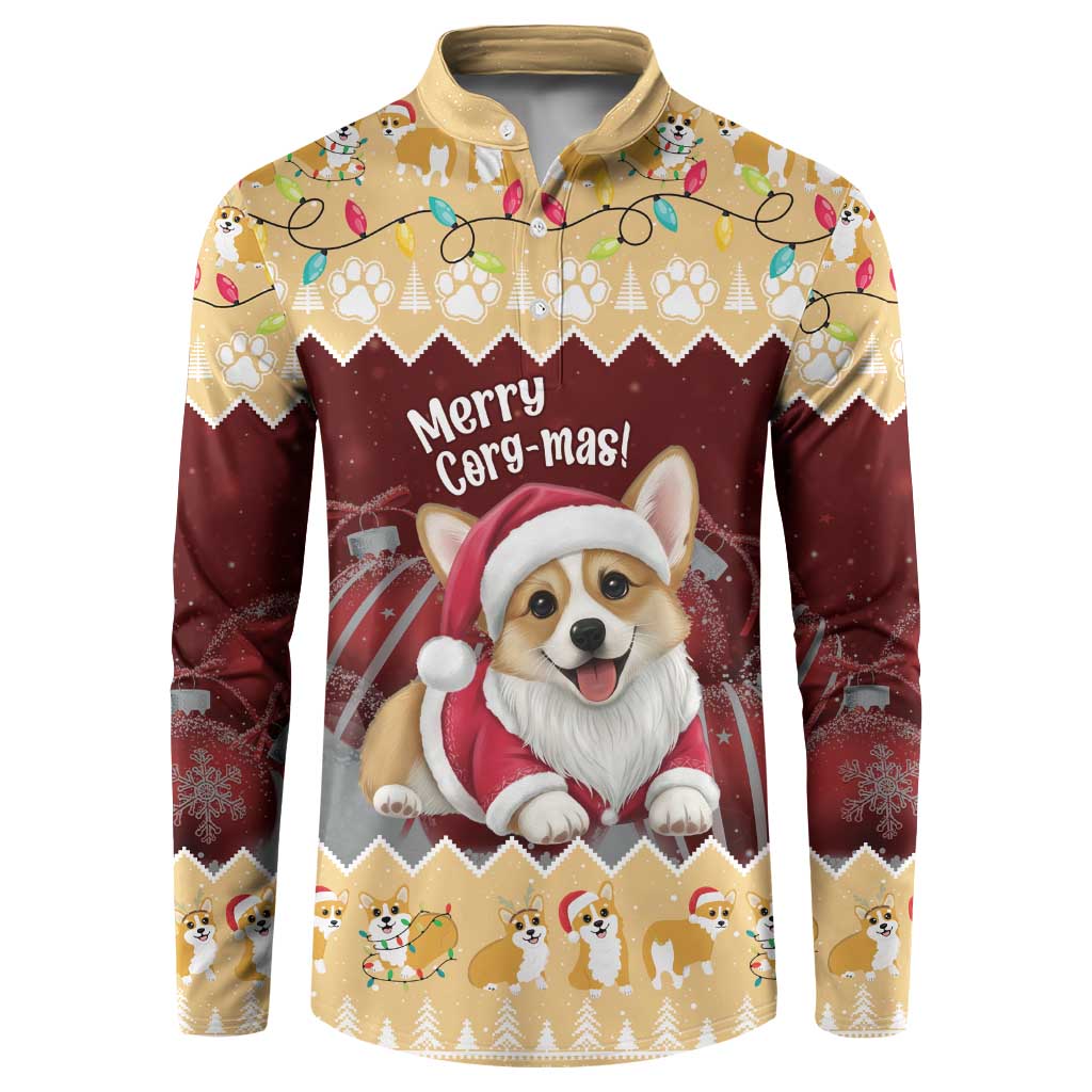 Personalised Wales Corgi Christmas Button Sweatshirt Merry Corg-mas Yellow Color - Wonder Print Shop