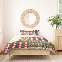 Wales Corgi Christmas Bedding Set Seamless Cute Dog Argyle Pattern - Wonder Print Shop