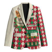 Wales Corgi Christmas Blazer Seamless Cute Dog Argyle Pattern - Wonder Print Shop