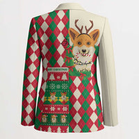 Wales Corgi Christmas Blazer Seamless Cute Dog Argyle Pattern - Wonder Print Shop