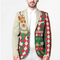 Wales Corgi Christmas Blazer Seamless Cute Dog Argyle Pattern - Wonder Print Shop
