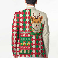 Wales Corgi Christmas Blazer Seamless Cute Dog Argyle Pattern - Wonder Print Shop