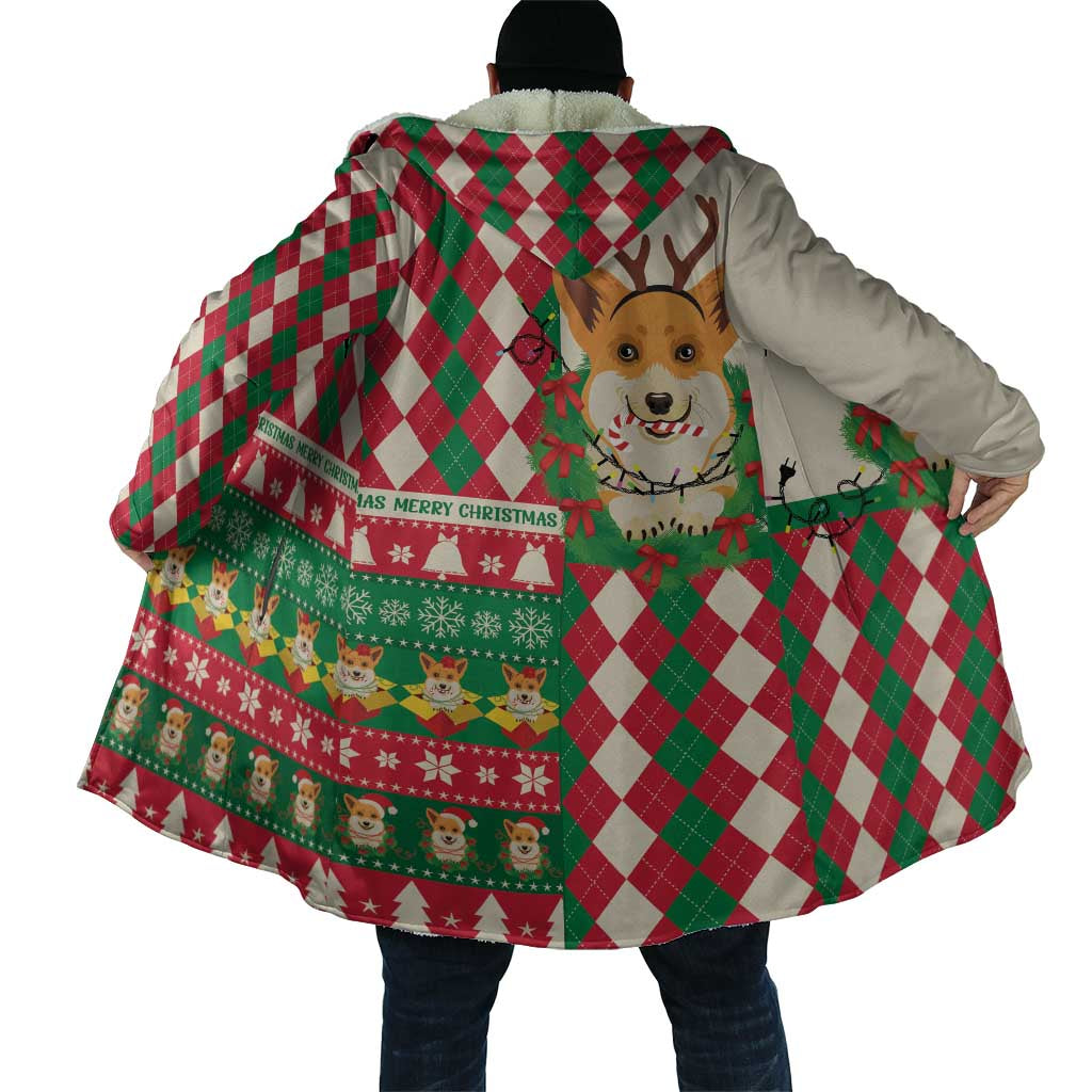 Wales Corgi Christmas Cloak Seamless Cute Dog Argyle Pattern - Wonder Print Shop
