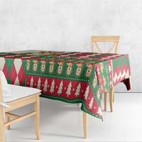 Wales Corgi Christmas Tablecloth Seamless Cute Dog Argyle Pattern - Wonder Print Shop