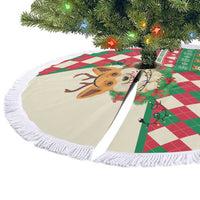 Wales Corgi Christmas Tree Skirt Seamless Cute Dog Argyle Pattern - Wonder Print Shop