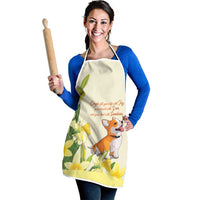 Wales Corgi and Daffodil Apron Welsh Dog Lovers - Wonder Print Shop