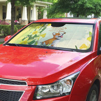 Wales Corgi and Daffodil Auto Sun Shade Welsh Dog Lovers - Wonder Print Shop
