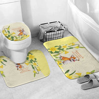Wales Corgi and Daffodil Bathroom Set Welsh Dog Lovers - Wonder Print Shop
