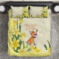 Wales Corgi and Daffodil Bedding Set Welsh Dog Lovers - Wonder Print Shop