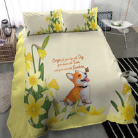 Wales Corgi and Daffodil Bedding Set Welsh Dog Lovers - Wonder Print Shop