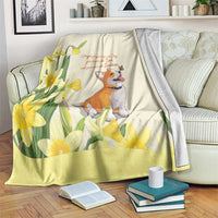 Wales Corgi and Daffodil Blanket Welsh Dog Lovers - Wonder Print Shop