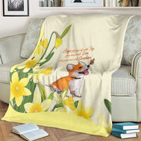 Wales Corgi and Daffodil Blanket Welsh Dog Lovers - Wonder Print Shop