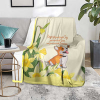 Wales Corgi and Daffodil Blanket Welsh Dog Lovers - Wonder Print Shop