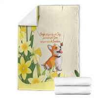 Wales Corgi and Daffodil Blanket Welsh Dog Lovers - Wonder Print Shop
