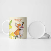 Personalised Wales Corgi and Daffodil Ceramic Mug Welsh Dog Lovers - Wonder Print Shop