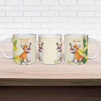Personalised Wales Corgi and Daffodil Ceramic Mug Welsh Dog Lovers - Wonder Print Shop