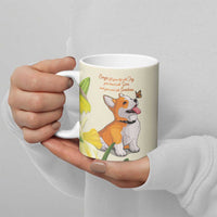 Personalised Wales Corgi and Daffodil Ceramic Mug Welsh Dog Lovers - Wonder Print Shop