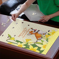 Wales Corgi and Daffodil Puzzle Welsh Dog Lovers - Wonder Print Shop