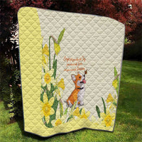 Wales Corgi and Daffodil Quilt Welsh Dog Lovers - Wonder Print Shop