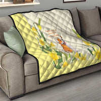 Wales Corgi and Daffodil Quilt Welsh Dog Lovers - Wonder Print Shop