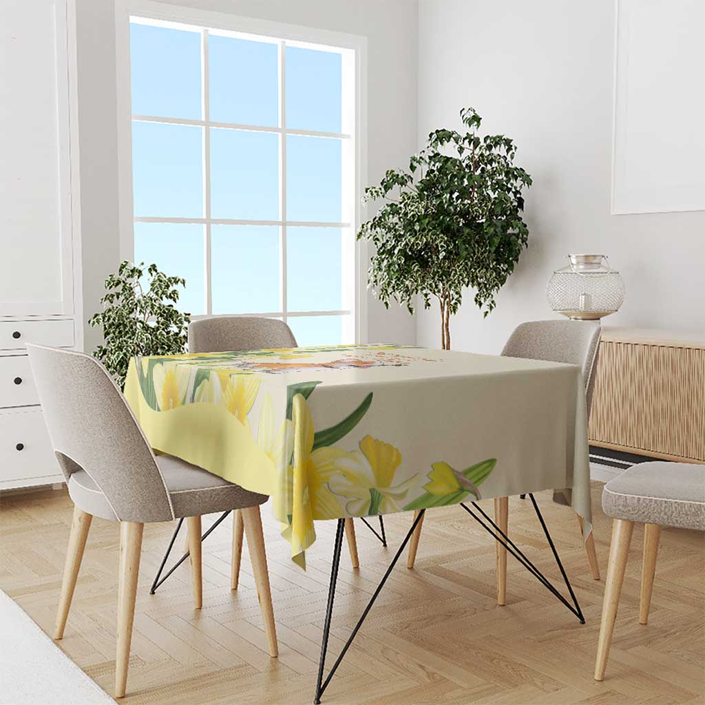 Wales Corgi and Daffodil Tablecloth Welsh Dog Lovers - Wonder Print Shop