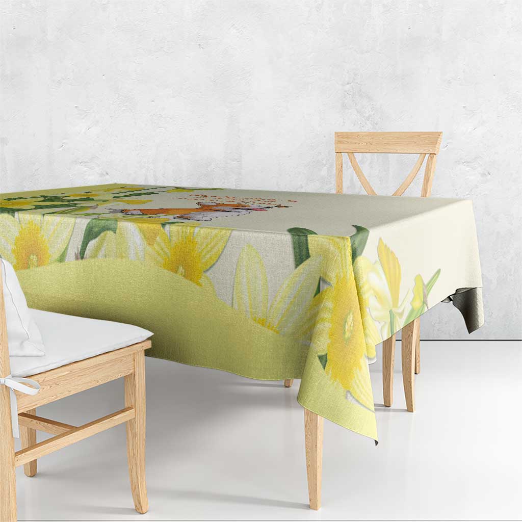 Wales Corgi and Daffodil Tablecloth Welsh Dog Lovers - Wonder Print Shop