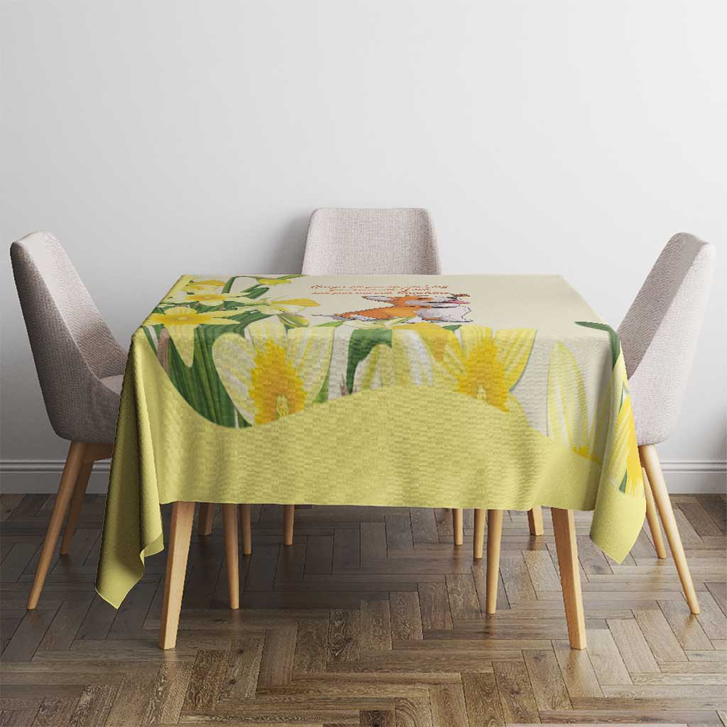 Wales Corgi and Daffodil Tablecloth Welsh Dog Lovers - Wonder Print Shop