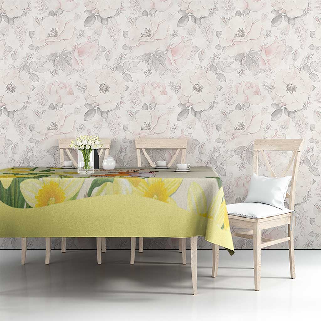 Wales Corgi and Daffodil Tablecloth Welsh Dog Lovers - Wonder Print Shop