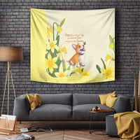 Wales Corgi and Daffodil Tapestry Welsh Dog Lovers - Wonder Print Shop