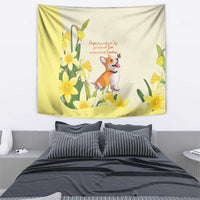 Wales Corgi and Daffodil Tapestry Welsh Dog Lovers - Wonder Print Shop