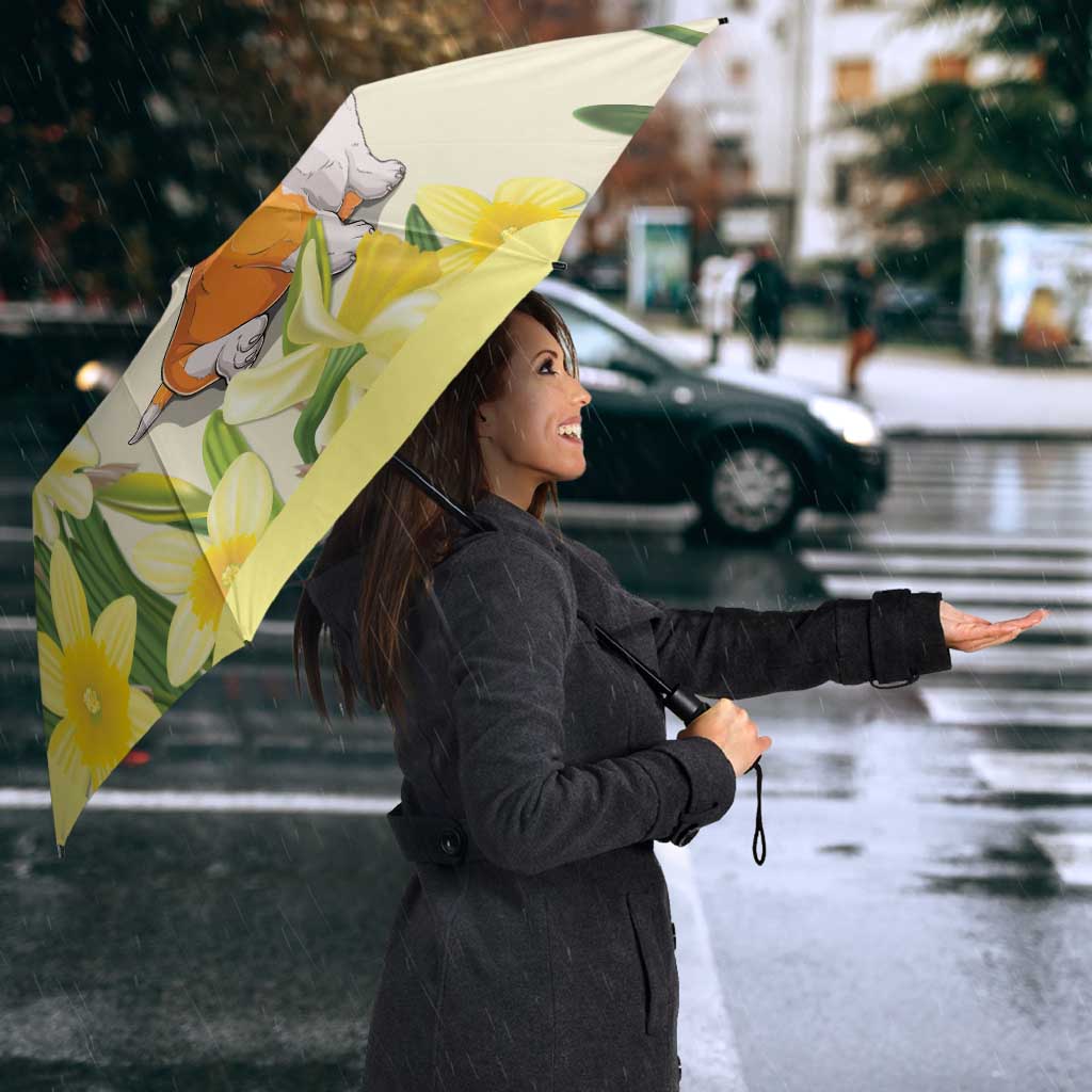 Wales Corgi and Daffodil Umbrella Welsh Dog Lovers - Wonder Print Shop