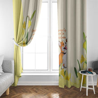 Wales Corgi and Daffodil Window Curtain Welsh Dog Lovers - Wonder Print Shop