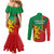 Senegal Football Couples Matching Mermaid Dress and Long Sleeve Button Shirt 2024 Go Champions Lions De La Teranga