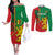 Senegal Football Couples Matching Off The Shoulder Long Sleeve Dress and Long Sleeve Button Shirt 2024 Go Champions Lions De La Teranga